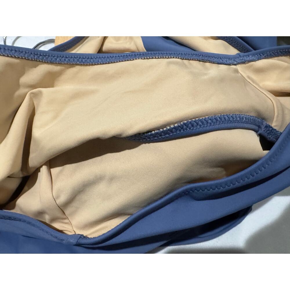 Summersalt Ruched Sidestroke Blue Mountain Swimsuit 18 Tall - Picture 4 of 5